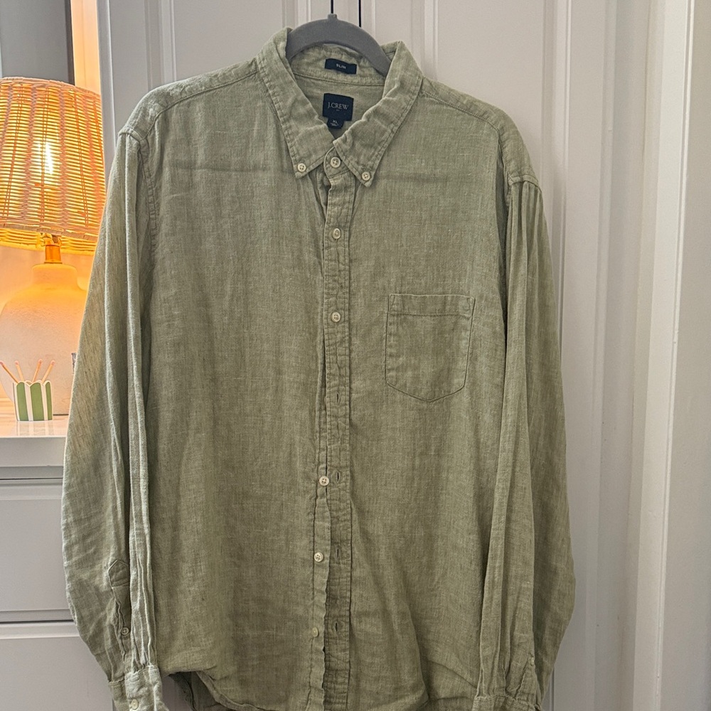 J. Crew Olive Button Down Shirt